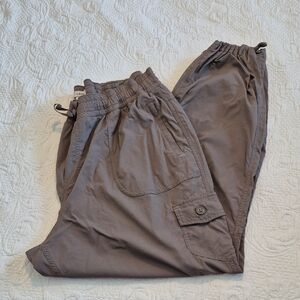 L.L. Bean women's 2X Vista Camp Pants, Toasted Almond convertible cuff VGUC